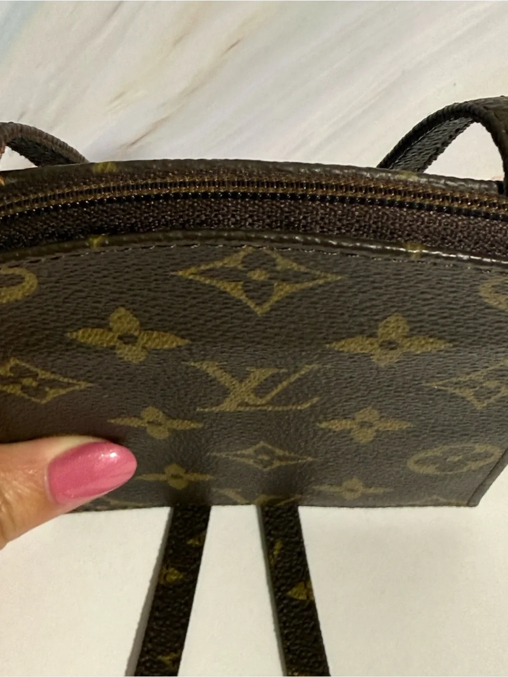 Vintage Louis Vuitton Monogram Pochette Secret Neck Pouch 1986 EUC